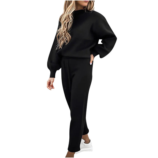 Women Casual Two-Piece Jogging Sweatpants Tracksuit Lounge Set