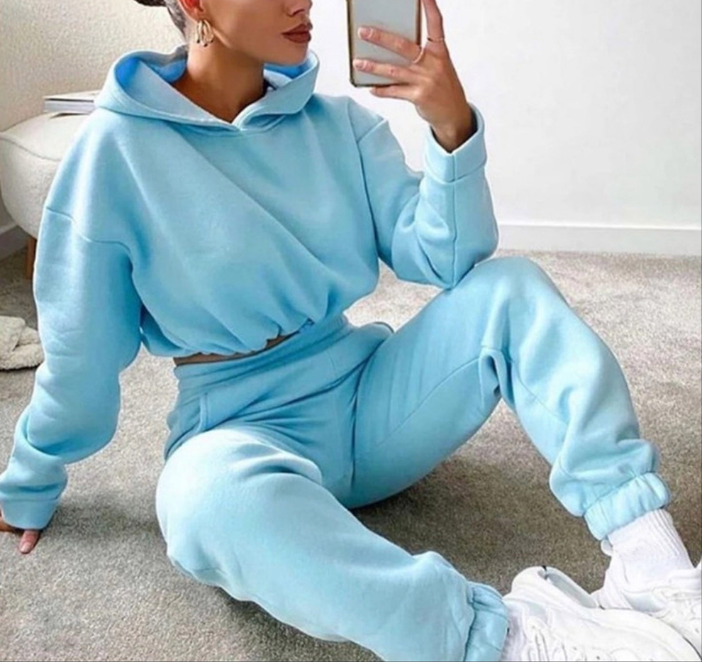 Jogging Suits for Women 2 Piece Sweatsuits Tracksuits Sexy Long Sleeve Hoodiecasual Fitness Sportswear